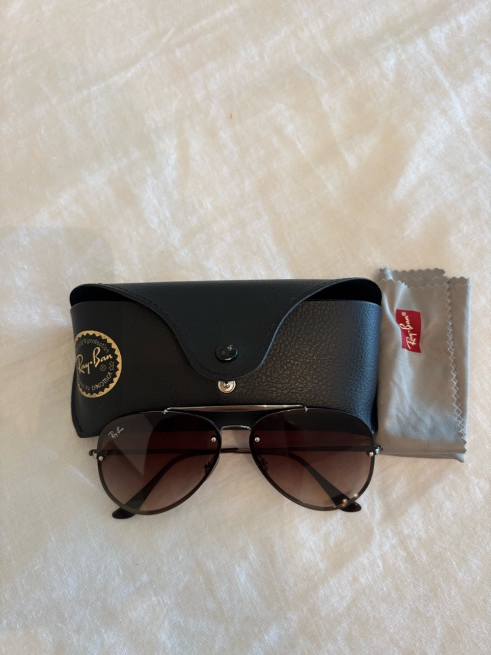 Ray-Ban Brown Gradient Aviator Sunglasses